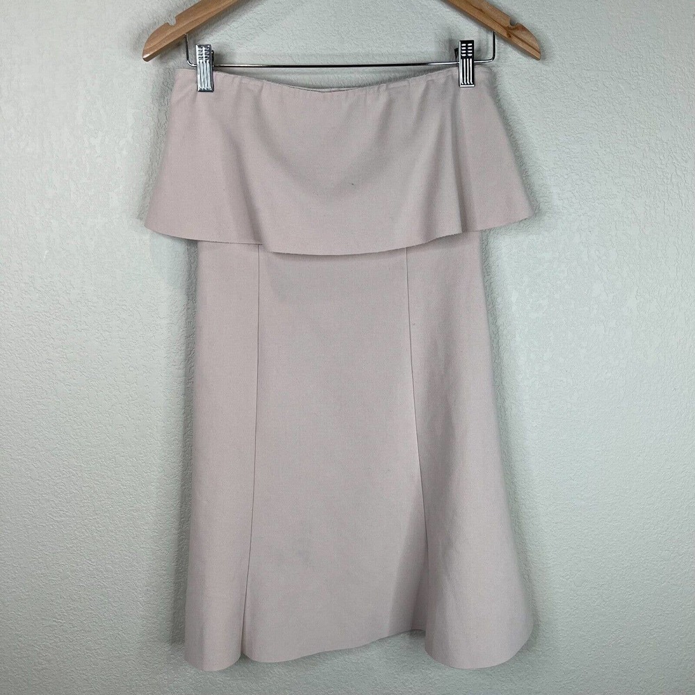 Elizabeth and James Women's Bandeau Neckline Mini Hickory Dress Pink Size 2